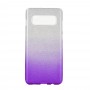 Блестящ силиконов гръб Forcell Shining за Samsung Galaxy S10 Сребрист - Лилав
