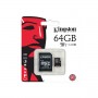 Micro SD карта Kingston 64 GB Class 10 + адаптер