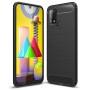 Силиконов гръб Carbon Fiber за Samsung Galaxy M31 Black