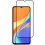 Извит стъклен протектор Full Glue за Xiaomi Redmi 9C с черна рамка