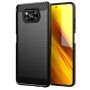 Силиконов гръб Carbon Fiber за Xiaomi Poco X3 Black