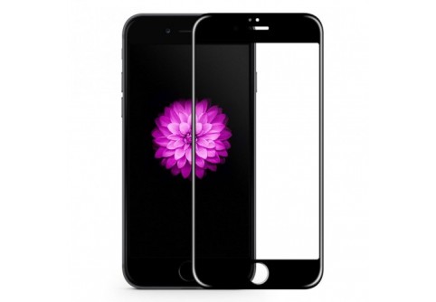 4D стъклен протектор за целия дисплей за iPhone 6/6s черен