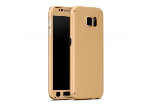 360-градусов калъф за Samsung Galaxy S6 Gold 