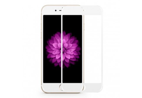 4D стъклен протектор за целия дисплей за iPhone 6/6s бял
