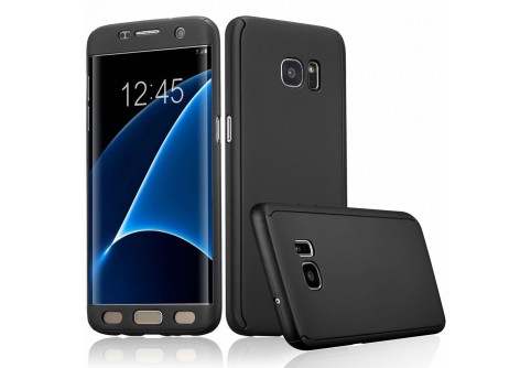 360-градусов калъф за Samsung Galaxy S7 Edge Black 