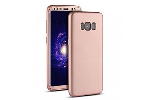 360-градусов калъф за Samsung Galaxy S8 Plus Rose Gold