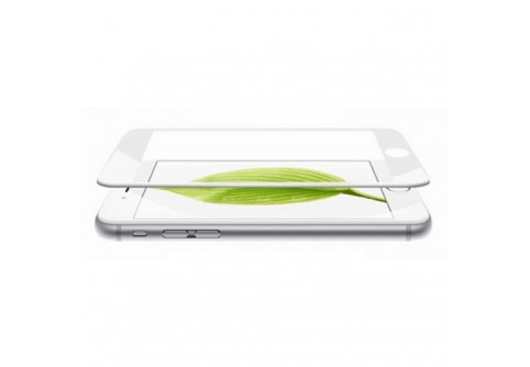 4D стъклен протектор за целия дисплей за iPhone 6/6s Plus бял