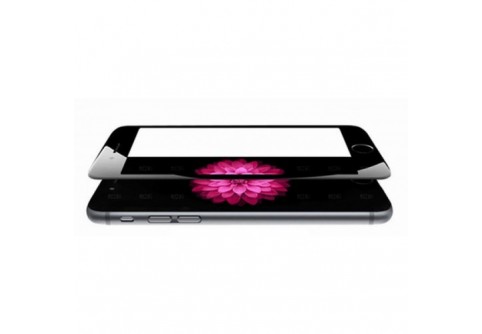 4D стъклен протектор за целия дисплей за iPhone 6/6s Plus черен