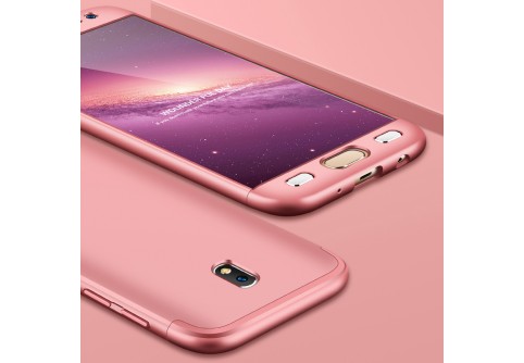  360-градусов калъф за Samsung Galaxy J7 2017 Rose Gold