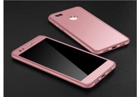  360-градусов калъф за Huawei P9 Lite Mini Rose Gold