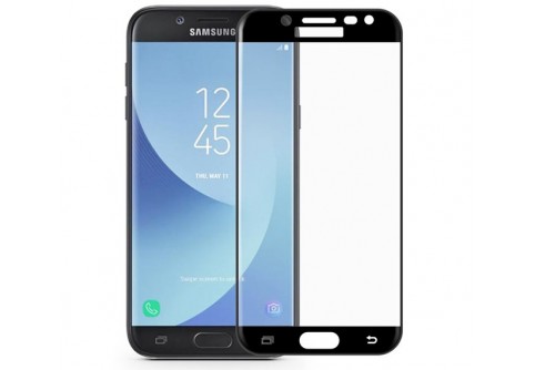 Извит стъклен протектор Full Glue за Samsung Galaxy J5 2017 с черна рамка