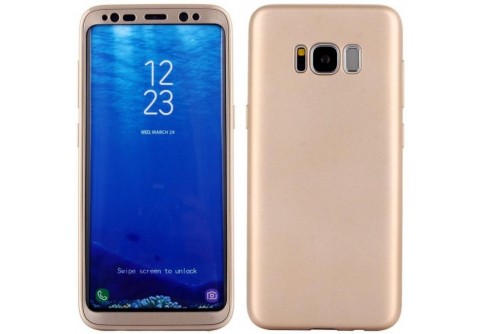360-градусов силиконов кейс за Samsung Galaxy S8 Gold