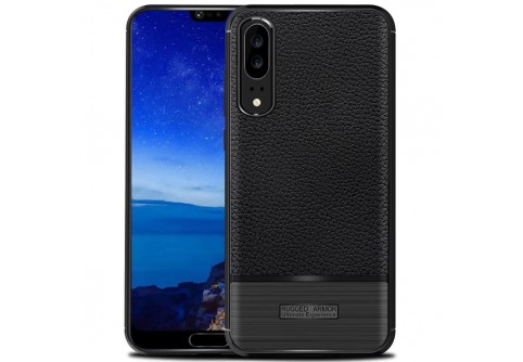  Стилен калъф, имитиращ кожа за Huawei P20 