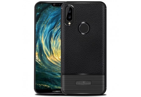 Стилен калъф, имитиращ кожа за Huawei P20 Lite 