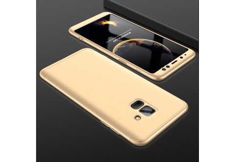 360-градусов калъф iPAKY за Samsung Galaxy A8 2018 Gold