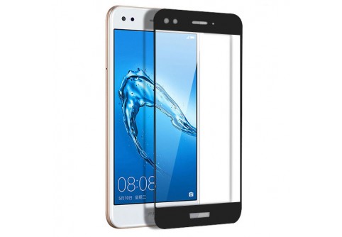 Извит стъклен протектор Full Glue за Huawei P9 Lite Mini с черна рамка