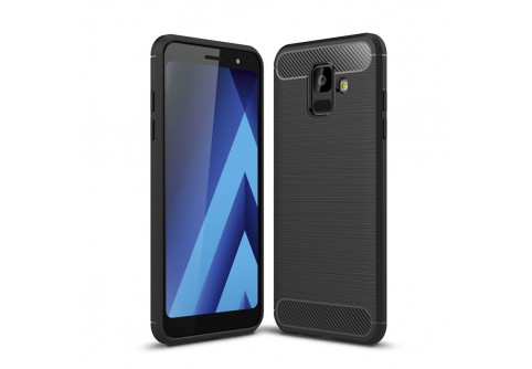 Силиконов гръб Carbon Fiber за Samsung Galaxy A6 2018 Black