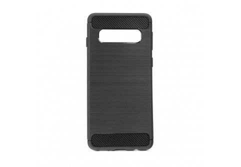 Силиконов гръб Carbon Fiber за Samsung Galaxy S10 Black