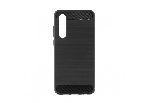  Силиконов гръб Carbon Fiber за Huawei P30 Black