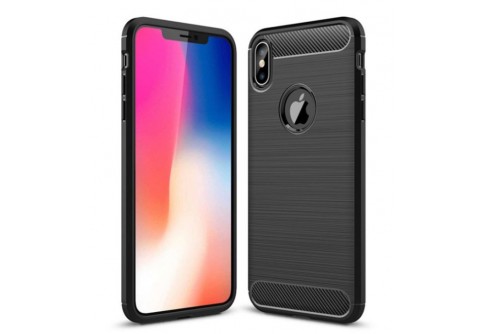 Силиконов гръб Carbon Fiber за iPhone XS Max