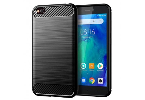 Силиконов гръб Carbon Fiber за Xiaomi Redmi Go Black