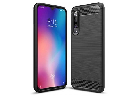 Силиконов гръб Carbon Fiber за Xiaomi Mi 9 SE Black