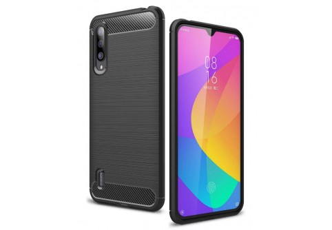 Силиконов гръб Carbon Fiber за Xiaomi Mi A3 Black