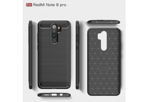 Силиконов гръб Carbon Fiber за Xiaomi Redmi Note 8 Pro Black