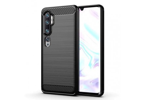 Силиконов гръб Carbon Fiber за Xiaomi Mi Note 10 Black