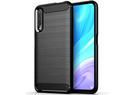 Силиконов гръб Carbon Fiber за Huawei P Smart Pro Black