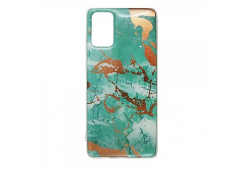 Твърд силиконов гръб Marble Green за Samsung Galaxy S20