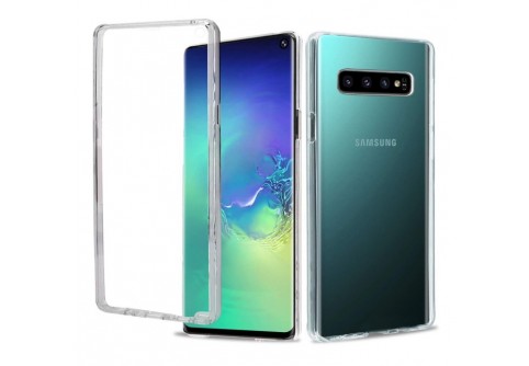 360-градусов силиконов кейс за Samsung Galaxy S10 Прозрачен