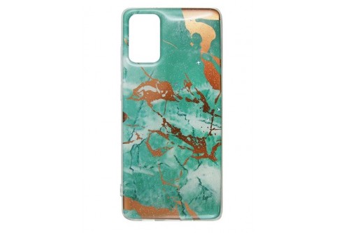 Твърд силиконов гръб Marble Green за Samsung Galaxy S20 Plus