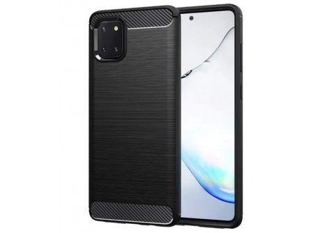 Силиконов гръб Carbon Fiber за Samsung Galaxy Note 10 Lite Black