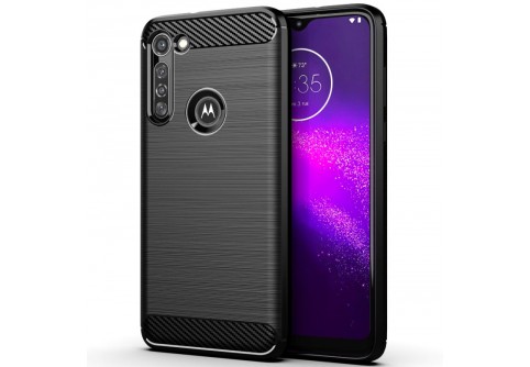 Силиконов гръб Carbon Fiber за Motorola Moto G8 Power Black