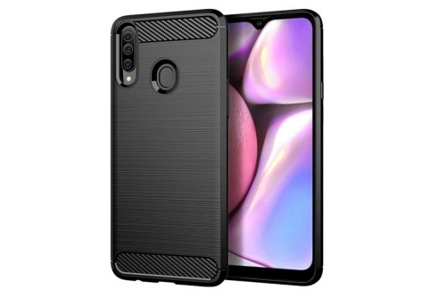 Силиконов гръб Carbon Fiber за Samsung Galaxy A20S Black