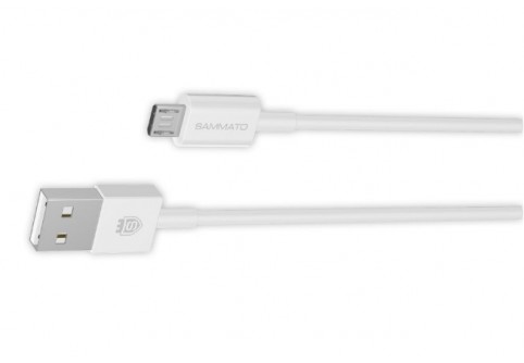 Кабел Sammato Micro USB 1.0 м Бял