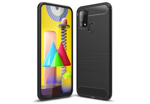 Силиконов гръб Carbon Fiber за Samsung Galaxy M31 Black