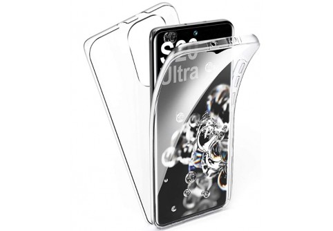 360-градусов силиконов кейс за Samsung Galaxy S20 Ultra Прозрачен