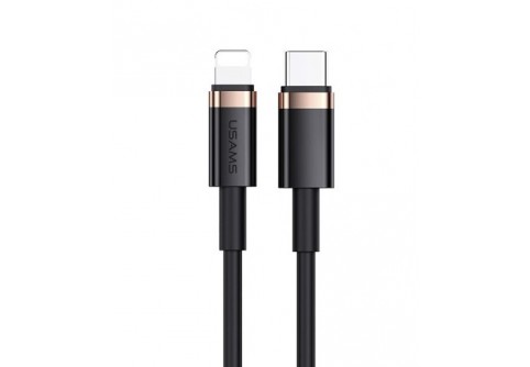 USB кабел USAMS Type-C към Lightning Черен