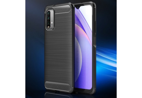 Силиконов гръб Carbon Fiber за Xiaomi Redmi 9T/Poco M3 Black