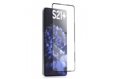 Извит стъклен протектор Full Glue за Samsung Galaxy S21 Plus с черна рамка