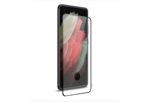 Извит стъклен протектор Full Glue за Samsung Galaxy S21 Ultra с черна рамка