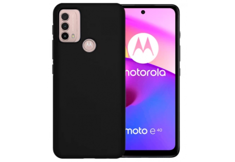 Black Matte Premium силиконов гръб за Motorola E30/E40