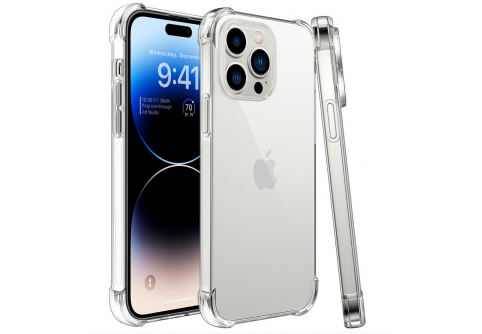 Удароустойчив прозрачен силиконов гръб за iPhone 14 Pro
