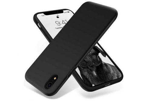 Black Matte Premium силиконов гръб за iPhone XR