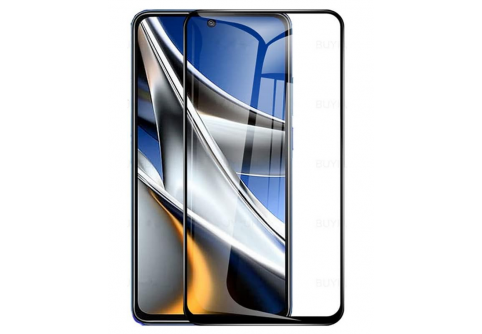 Извит стъклен протектор Full Glue за Xiaomi X4 Pro с черна рамка