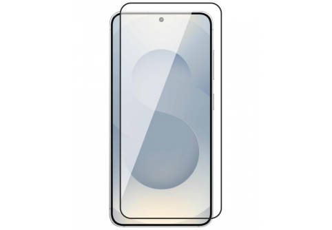 Извит стъклен протектор Full Glue за Samsung Galaxy S25 с черна рамка