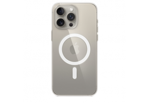 Прозрачен силиконов гръб с MagSafe за iPhone 15 Pro Max