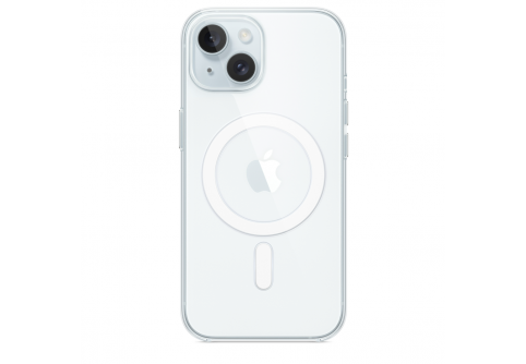 Прозрачен силиконов гръб с MagSafe за iPhone 15